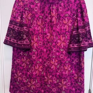 LOF Fuchsia and Yellow Patterned Garment. Never worn.